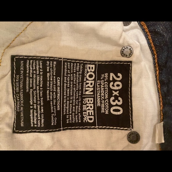 Men’s express Rocco slim fits straight leg jeans - Picture 4 of 7